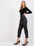 Hose 7/8 mit hoher Taille in Eco Leder Schwarz S-XL - Swytmode