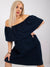 Einfarbiges Damenkleid Plussize  schulterfrei XL-4XL - Swytmode