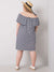 Kleid mit Streifen schulterfrei Plus Size xL-4XL - Swytmode