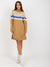 Strickkleid mit Rollkragen und klassischen Muster - Swytmode