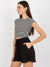 Damenshorts mit Spitze - Damenshorts aus Viskose - Damenshorts mit hoher Taille - Swytmode