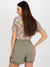 Damenshorts mit Spitze - Damenshorts aus Viskose - Damenshorts mit hoher Taille - Swytmode
