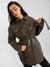 Modische Winterjacke in Eco-Leder, Gürtel S-L - Swytmode