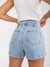 Stylische Jeansshorts mit hoher und dekorativer Taille S-XL - Swytmode